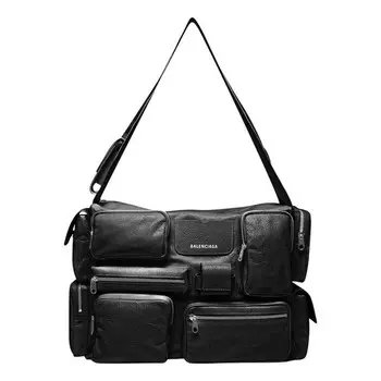 Сумка superbusy large sling bag 'black' Balenciaga, черный