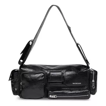 Сумка superbusy small sling bag 'black' Balenciaga, черный