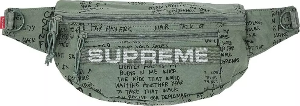 Сумка Supreme Field Waist Bag Olive Gonz, зеленый