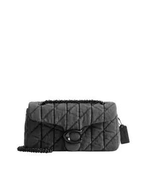 Сумка Tabby Quilted Leather Small Shoulder Bag COACH, серый