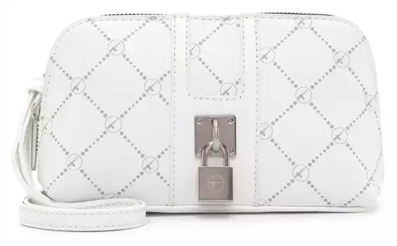Сумка Tamaris "Crossbodybag" с замком и логотипом по всей поверхности, белый