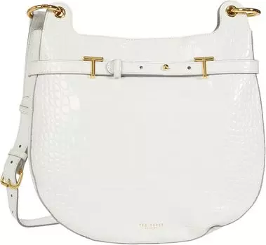 Сумка Ted Baker Hillier Croc Effect T Detail Shoulder Bag, цвет Cream