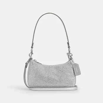 Сумка Teri Mini Crossbody с кристаллами COACH, цвет silver/silver