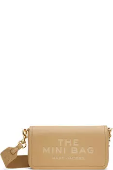 Сумка 'The Leather Mini' цвета загара Marc Jacobs