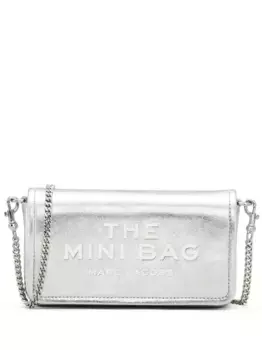Сумка The Metallic Leather Chain Mini MARC JACOBS, серебяный