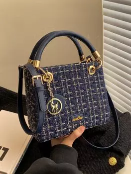 Сумка тканевая женская, синий