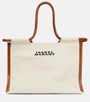 Сумка Toledo из хлопка среднего размера Isabel Marant, бежевый