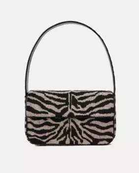 Сумка Tommy с черными и белыми бусинами от Staud, мультиколор