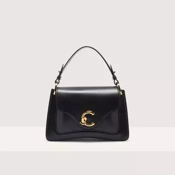 Сумка top-handle Coccinelle C-Me Calf Cocker small, цвет Noir