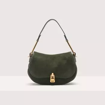 Сумка top-handle Coccinelle Magie Suede Bimaterial Mini, цвет Alga