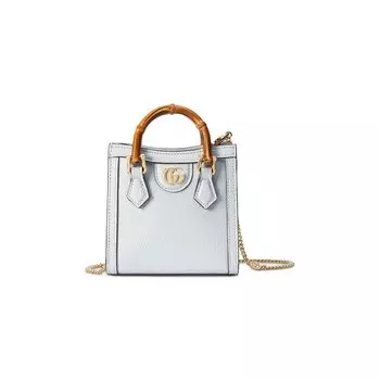 Сумка top-handle Gucci Diana Super Mini Bag, цвет Snow/Light Blue