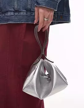 Сумка Topshop Gila серебристого цвета
