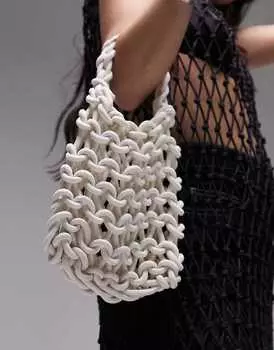 Сумка Topshop – Tara – кремового цвета с верёвкой