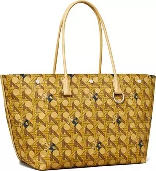 Сумка Tory Burch Canvas Basket Weave Tote, цвет Tan Basket Weave
