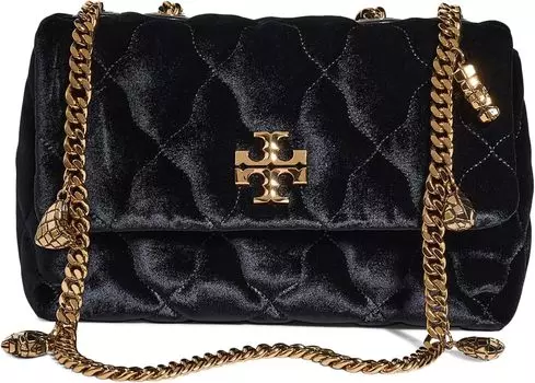 Сумка Tory Burch Kira Velvet Small Convertible Shoulder Bag, черный