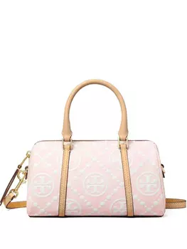 Сумка Tory Burch mini T с тисненой монограммой, розовый