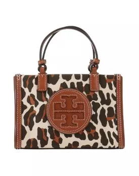 Сумка Tory Burch Soft Leather Leopard Print, коричневый/бежевый