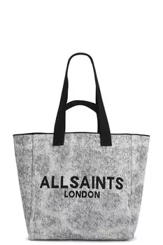 Сумка-тот из денима Izzy Allsaints, washed grey