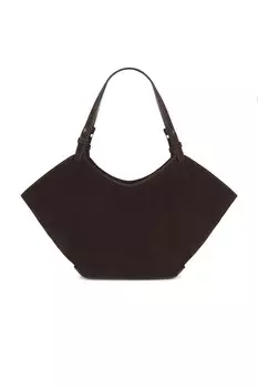 Сумка-тот mini Dilba Flattered из замши, suede chocolate