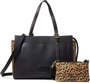 Сумка-тоут 3-в-1 Cole Haan, цвет Leopard Print/Black/Dark Chocolate