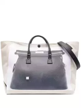 Сумка-тоут 5AC с эффектом тромплей MAISON MARGIELA, нейтральный