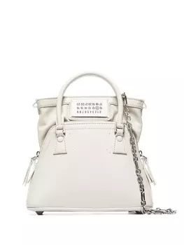 Сумка-тоут Maison Margiela 5AC с нашивкой-логотипом, белый