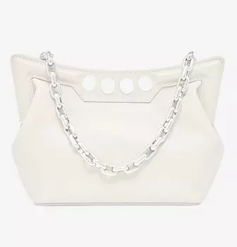 Сумка-тоут Alexander McQueen The Small Peak, белый