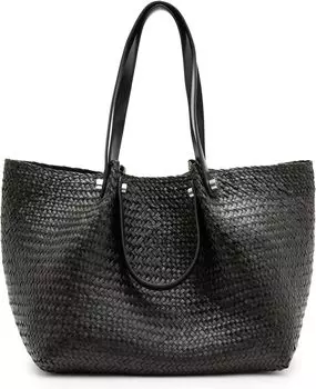 Сумка-тоут AllSaints Allington Straw Tote, цвет Black1