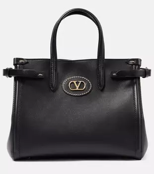 Сумка-тоут Antibes Small из кожи Valentino Garavani, черный