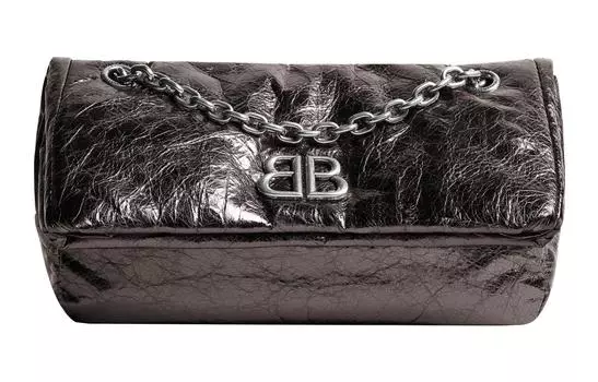 Сумка-тоут Arena из телячьей кожи, женская, темно-серая, через плечо Balenciaga