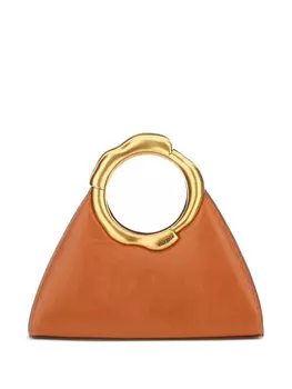 Сумка-тоут Asa с кольцевой ручкой треугольной формы Cult Gaia, коричневый