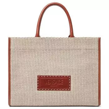 Сумка-тоут Athena из рафии среднего размера VERSACE