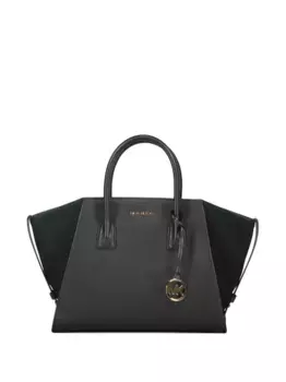 Сумка-тоут Avril из кожи с застежкой-молнией сверху MICHAEL KORS, черный
