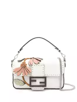 Сумка-тоут Baguette размера мини FENDI, белый