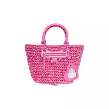 Сумка-тоут Balenciaga Le Cagole Small Panier Bag, цвет Light Pink