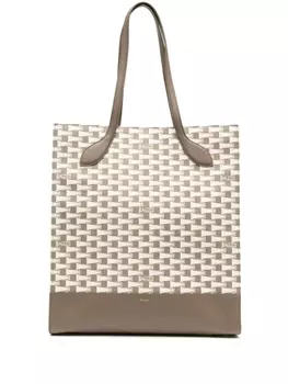 Сумка-тоут Bally со вставками и вымпелом, коричневый