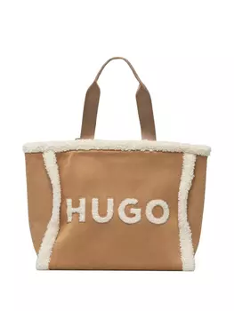 Сумка-тоут Becky из искусственной овчины HUGO, нейтральный