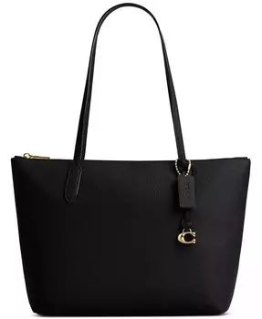 Сумка-тоут Bella из шагреневой кожи Coach, белый