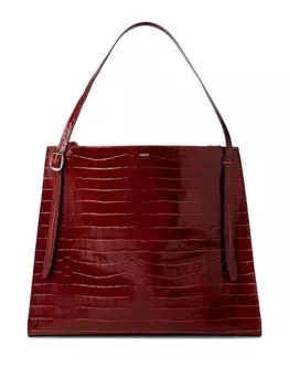 Сумка-тоут Belt с тиснением под кожу крокодила COPERNI, коричневый