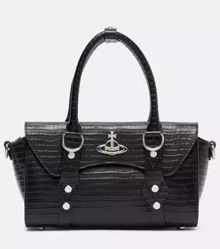 Сумка-тоут Bettina Mini из кожи с эффектом крокодила Vivienne Westwood, AW25-Black