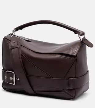 Сумка-тоут Biker Large из кожи Loewe, Dark Brownie