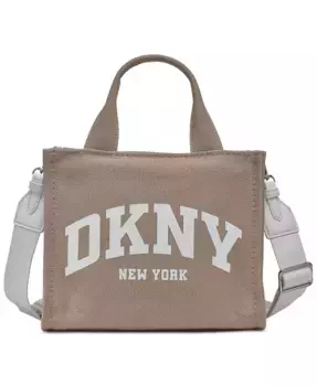 Сумка-тоут большая Hadlee с логотипом DKNY, коричневый/бежевый