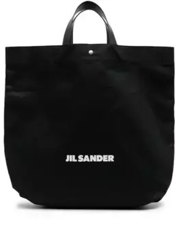 Сумка-тоут Book из канваса JIL SANDER, черный