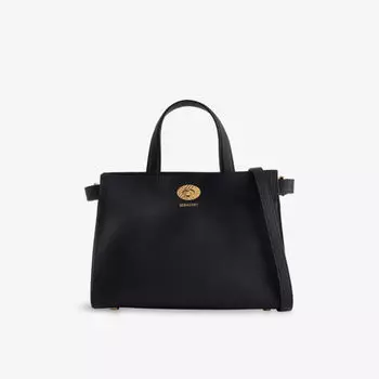Сумка-тоут Burberry Cotswolds маленькая кожаная, черный
