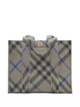 Сумка-тоут Burberry маленькая в клетку, серый