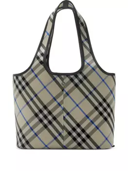 Сумка-тоут Burberry маленькая в клетку, нейтральный