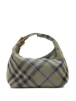 Сумка-тоут Burberry Peg Check среднего размера, нейтральный цвет