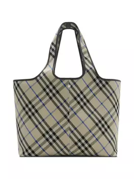 Сумка-тоут Burberry среднего размера в клетку, нейтральный