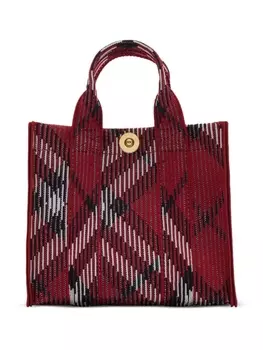 Сумка-тоут Burberry в клетку, красный