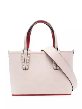Сумка-тоут Cabata E/W размера мини Christian Louboutin, бежевый